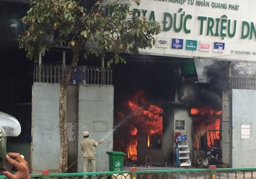 Cháy cơ sở phân phối bia ở Long Khánh